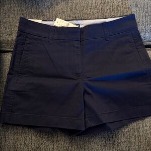 J. Crew Women's Navy Chino Stretch 4” Inseam Shorts - Size 2